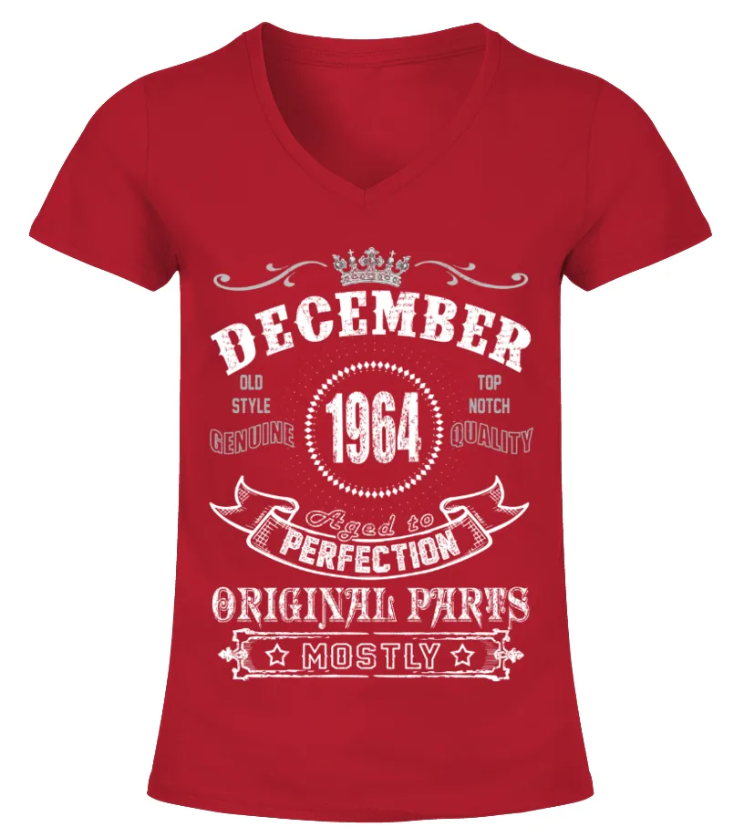 1964 December Aged To Perfection Original Camiseta cuello pico Mujer