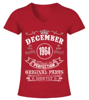 1964 December Aged To Perfection Original Camiseta cuello pico Mujer