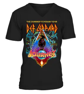 2 Side - 2 Def Leppard The Summer Stadium Tour 2024 BK Camiseta cuello en V Unisex