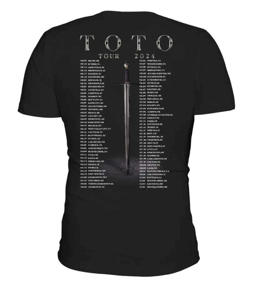 2 Side - Toto 2024 Tour Dogz Of Oz Camiseta cuello en V Unisex