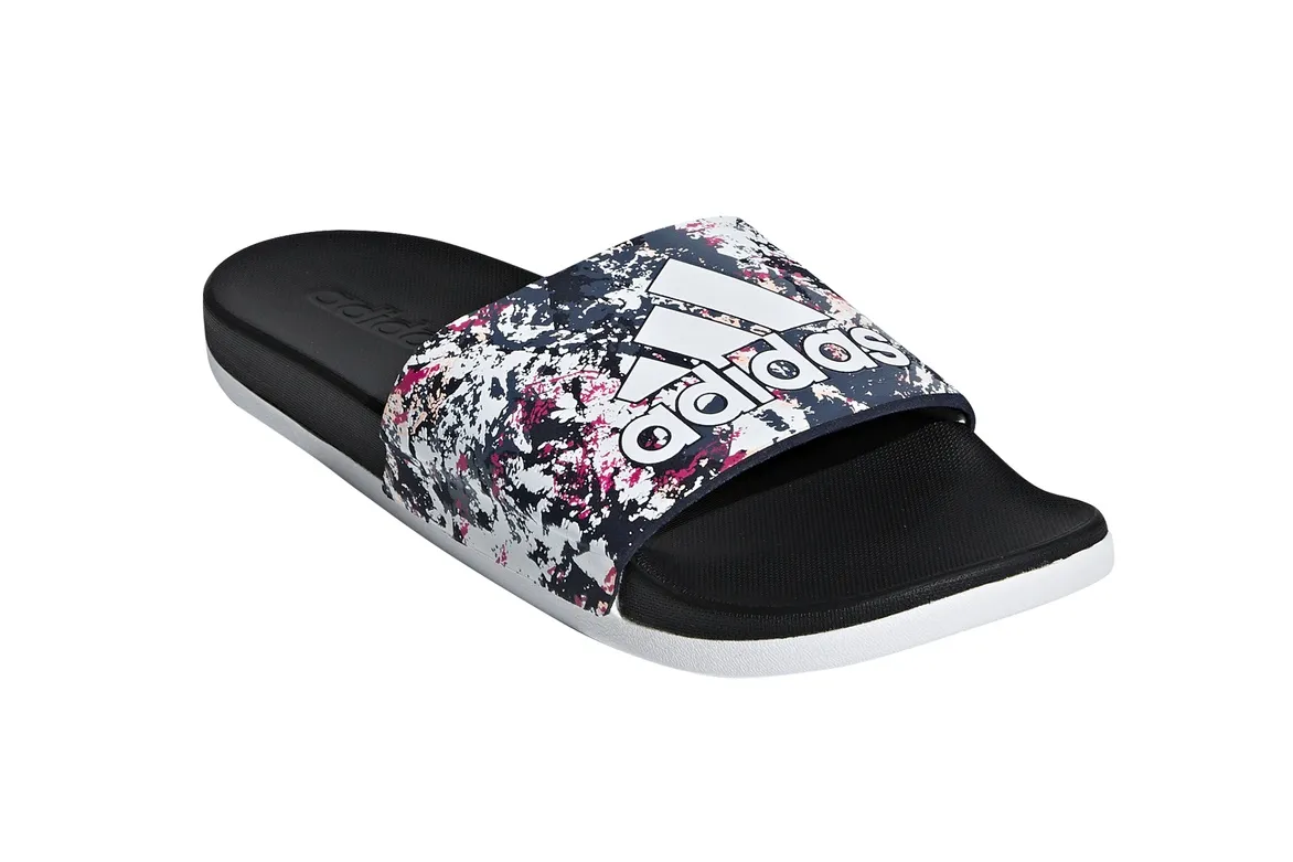 Adidas Adilette Cloudfoam Plus Graphic (Core Black/Ftwr White)