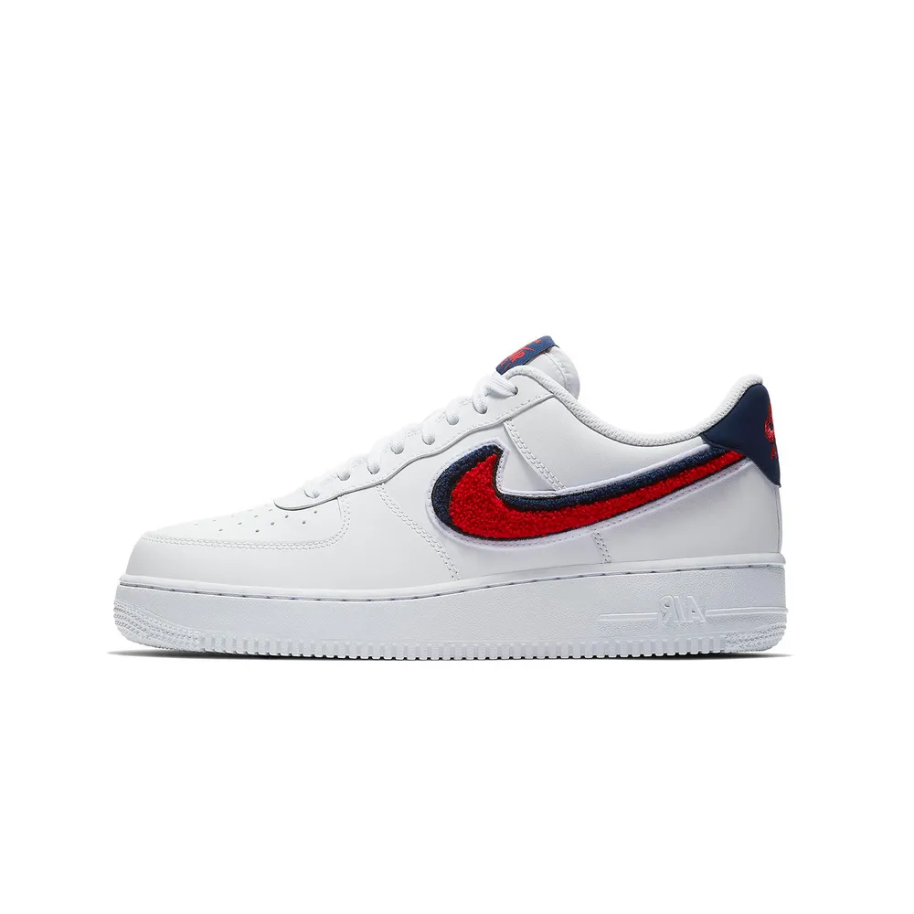 Air Force 1 Low 3D Chenille Swoosh White Red Blue