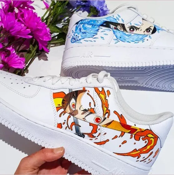 Air Force 1 x  Rengoku y Tanjiro