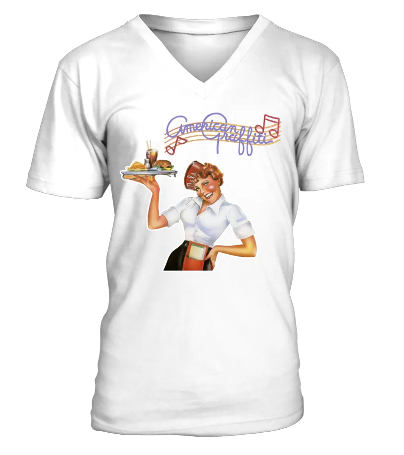 AMERICAN GRAFFITI ANNIVERSARY Camiseta cuello en V Unisex