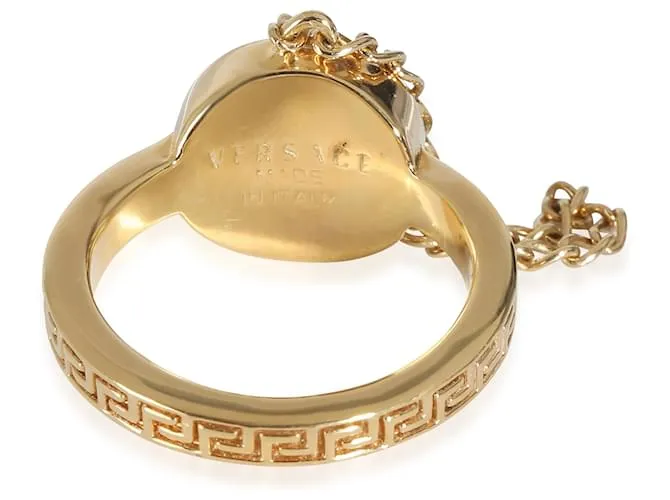 Anillo de moda Versace Medusa en metal base 