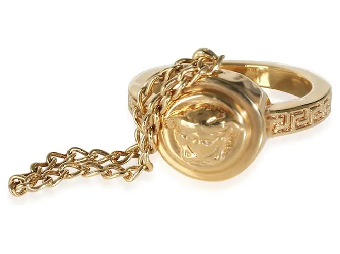 Anillo de moda Versace Medusa en metal base 