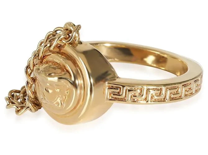 Anillo de moda Versace Medusa en metal base 