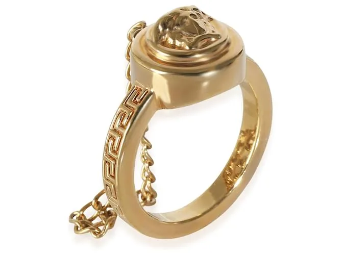 Anillo de moda Versace Medusa en metal base 