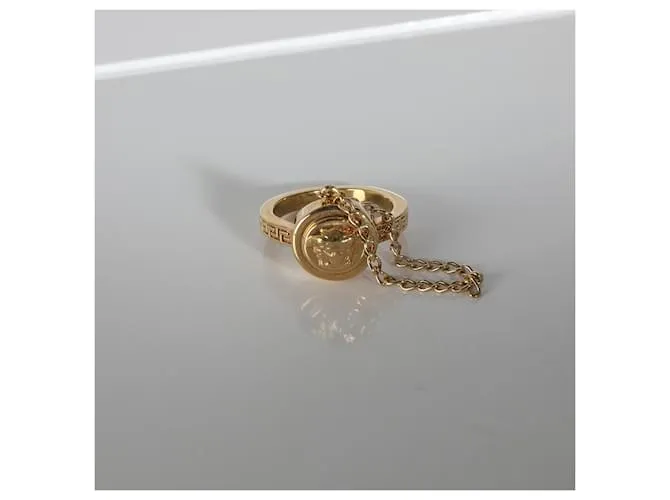 Anillo de moda Versace Medusa en metal base 