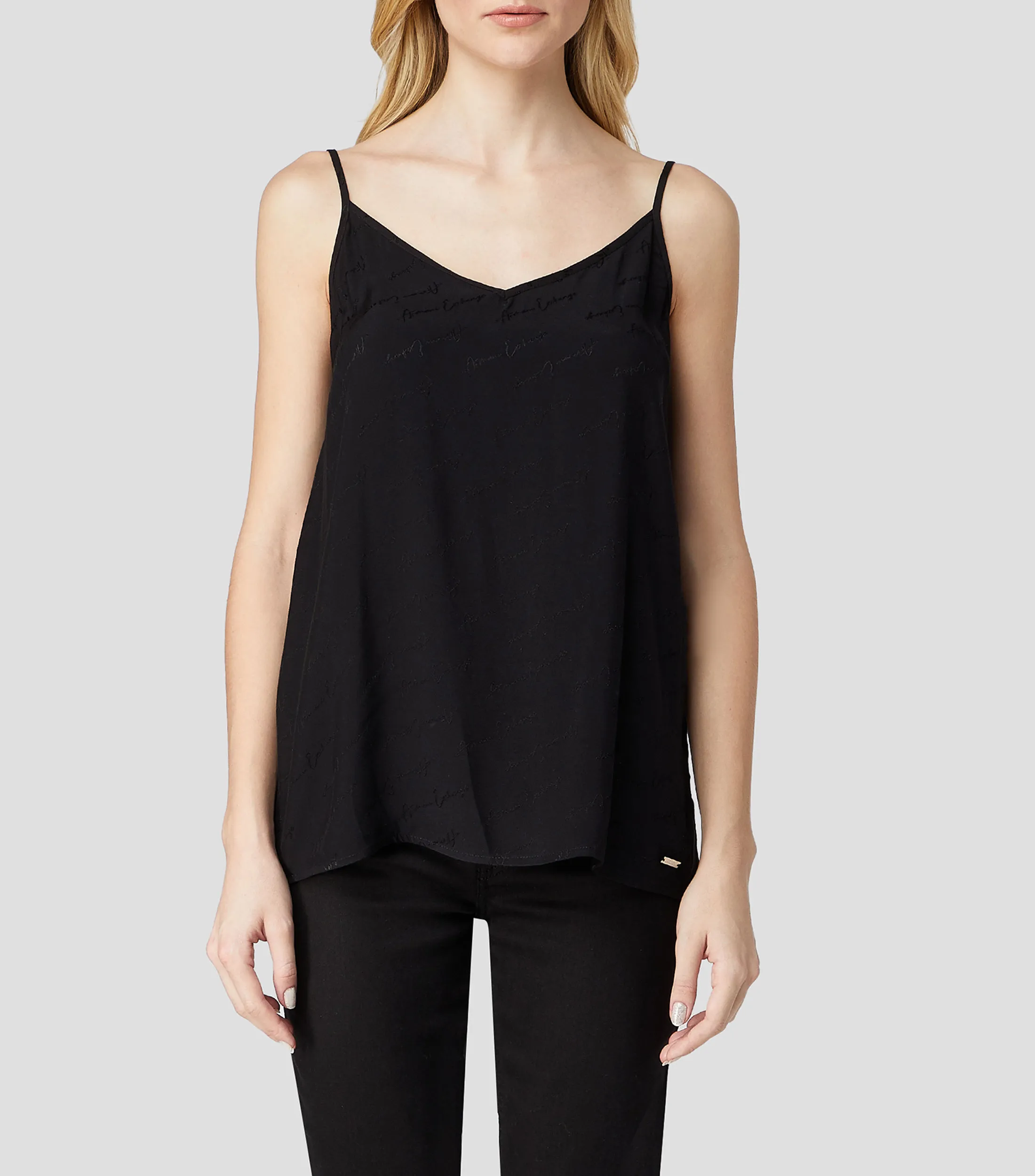 Armani Exchange Playera cuello en V Mujer