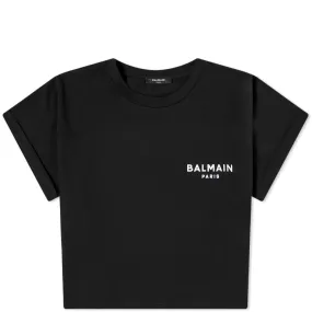 Balmain Flock Detail Crop Tee