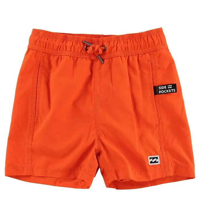 Bañador BILLABONG surfero niño Short elástico Boys’ All Day Stripes Layback Orange Ref. N2LB01 naranja chillón