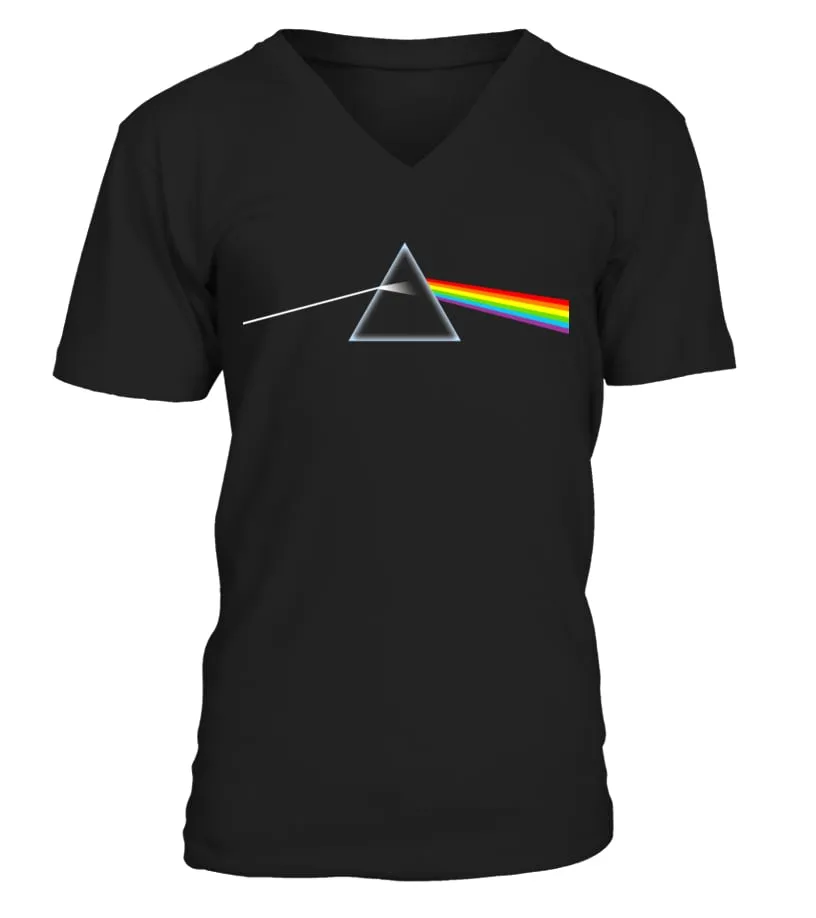 BBRB-003-BK. Pink Floyd - The Dark Side of the Moon Camiseta cuello en V Unisex