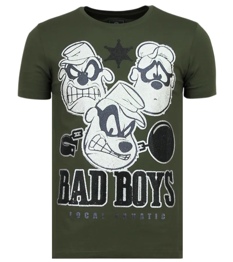 Beagle Boys Rhinestone - Camiseta Hombre - 6319G - Verde