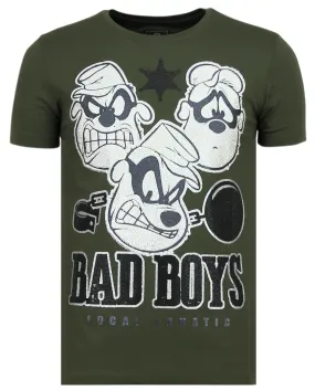 Beagle Boys Rhinestone - Camiseta Hombre - 6319G - Verde