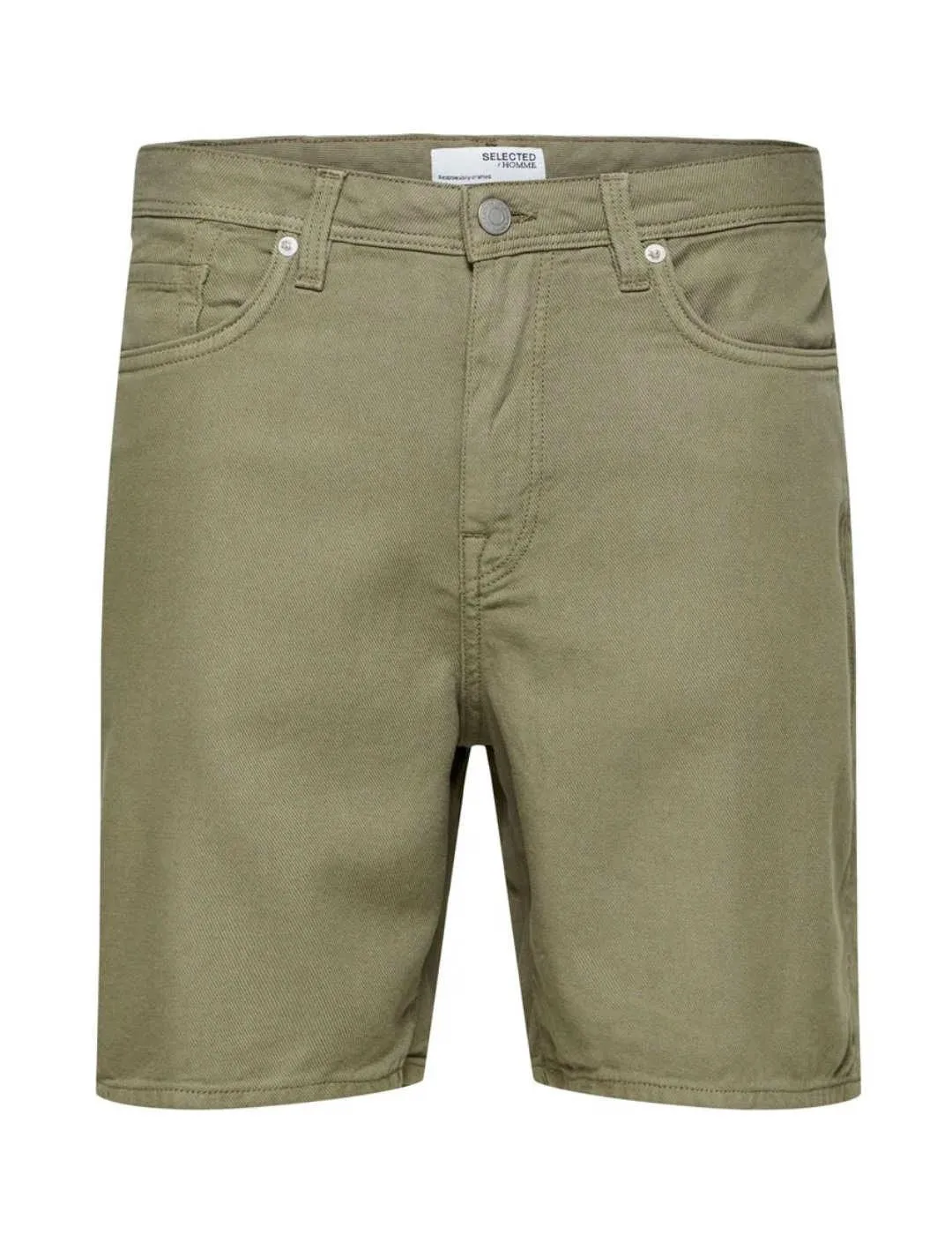 Bermuda vaquera  Selected verde militar para hombre