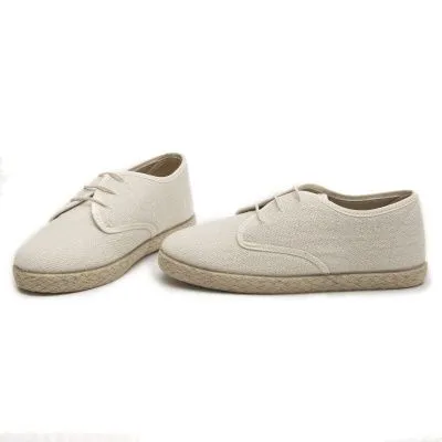 Blucher niño esparto lino beige