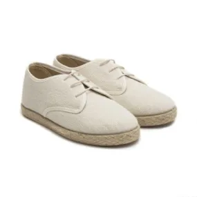 Blucher niño esparto lino beige