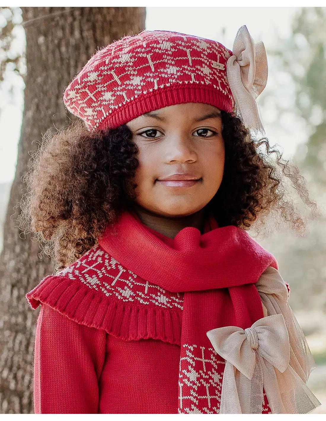 Boina Niña Punto Roja con Lazo Rahigo