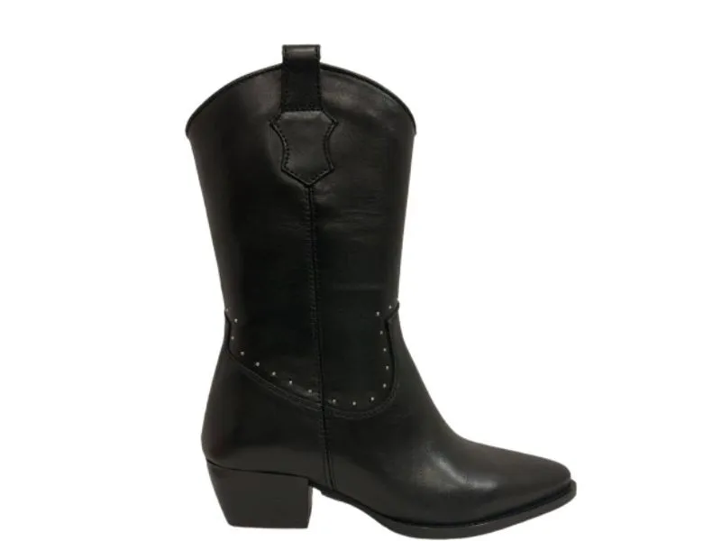 BOTA CAMPERA DE PIEL RUMBA LOL SHOES EN COLOR NEGRO