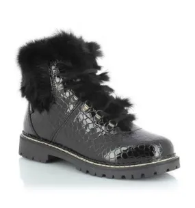 Bota de invierno Kimberfeel Astana (Croco Black) Mujer