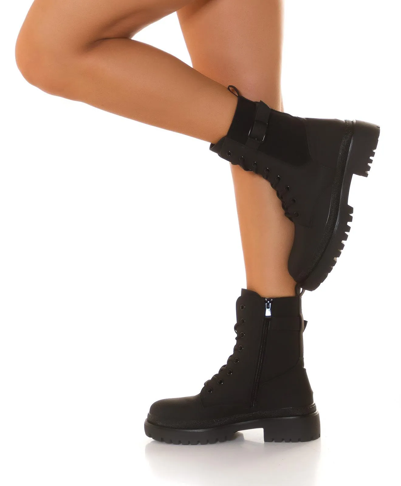 Botas para atar Negro