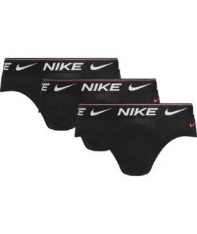 Calzoncillos Nike Hip Brief 3Pk Hombre Negro