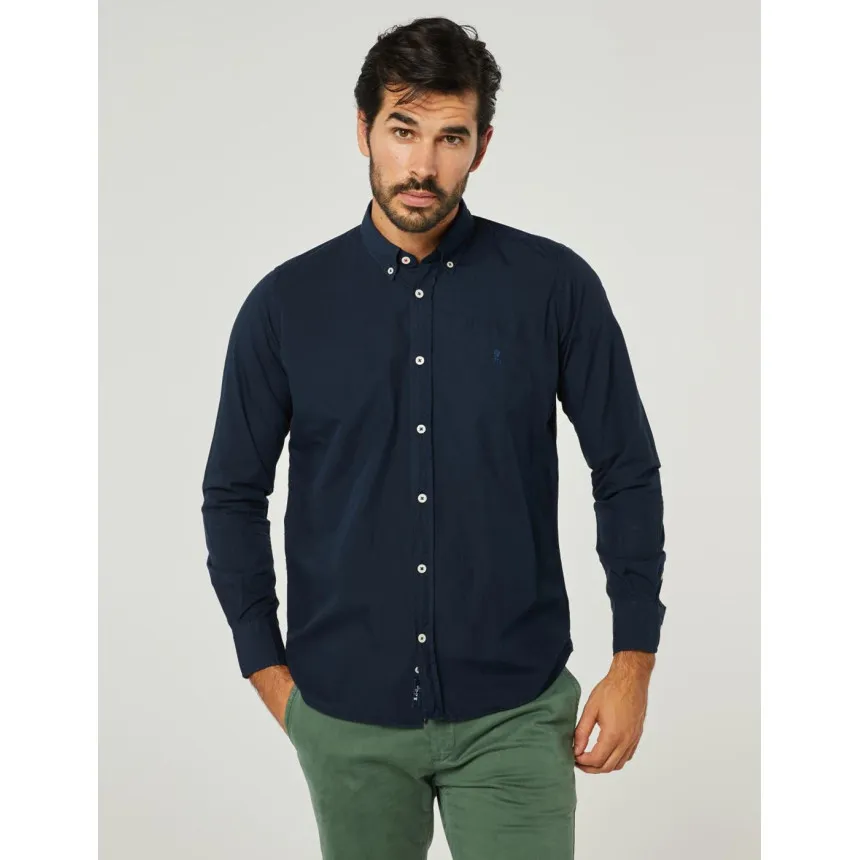 Camisa El Pulpo Popelin Lisa Para Hombre