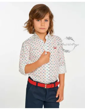 Camisa Niño Estampado Vespas Spagnolo Moda Infantil