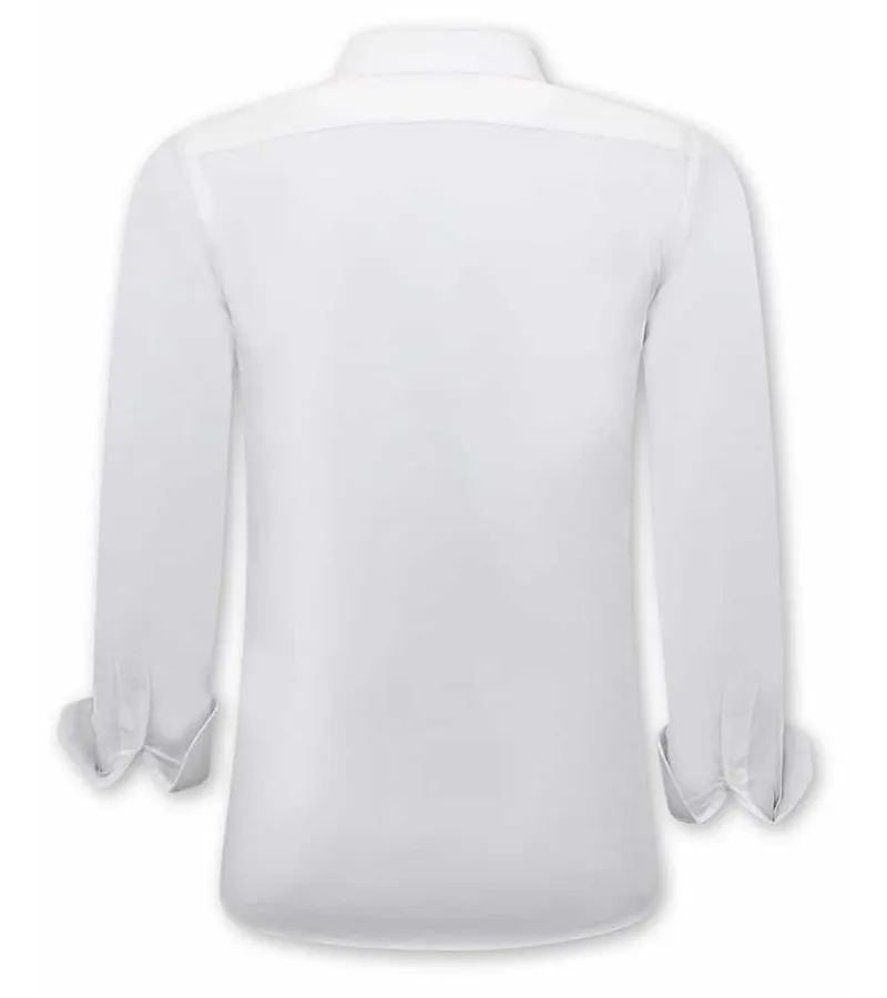 Camisas Blancas Hombre - Slim Fit - 3079 - Blanco