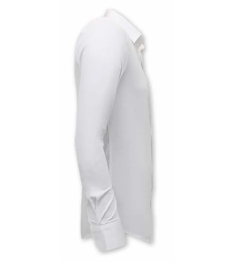 Camisas Blancas Hombre - Slim Fit - 3079 - Blanco