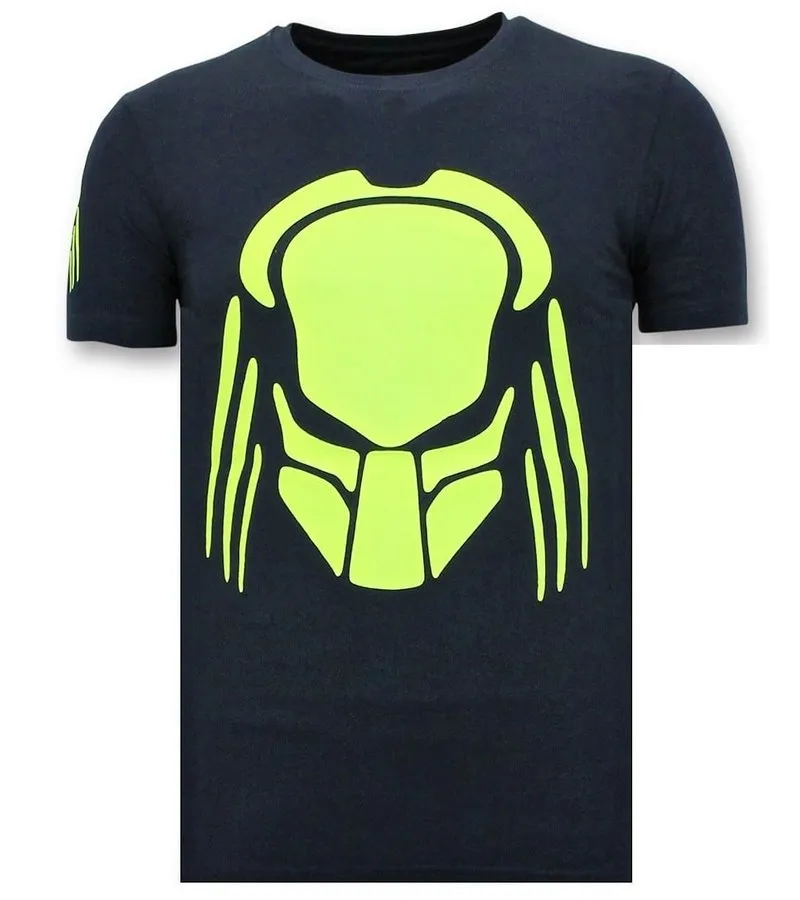 Camiseta de Hombre - Predator Neon Print - Azul