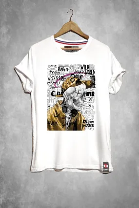 Camiseta de hombre RAP blanca