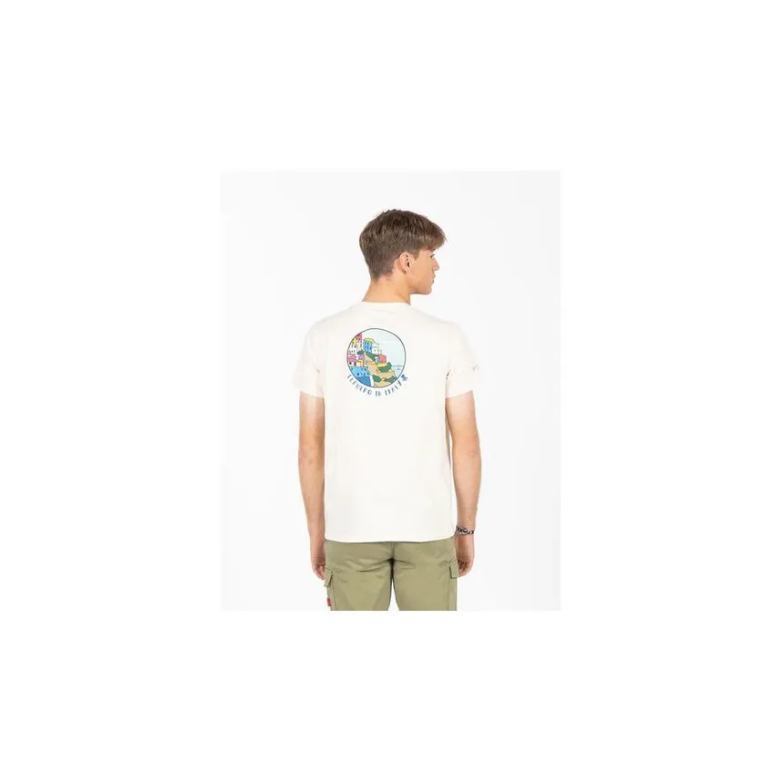 Camiseta El Pulpo Circulo Paisaje Para Hombre