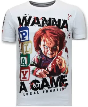 Camiseta exclusiva Hombre - Chucky Childs Play - Blanco