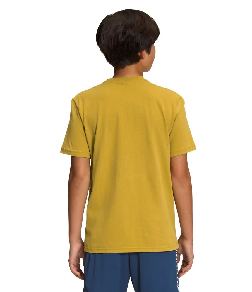 Camiseta Graphic Tee Manga Corta Mostaza Niño The North Face