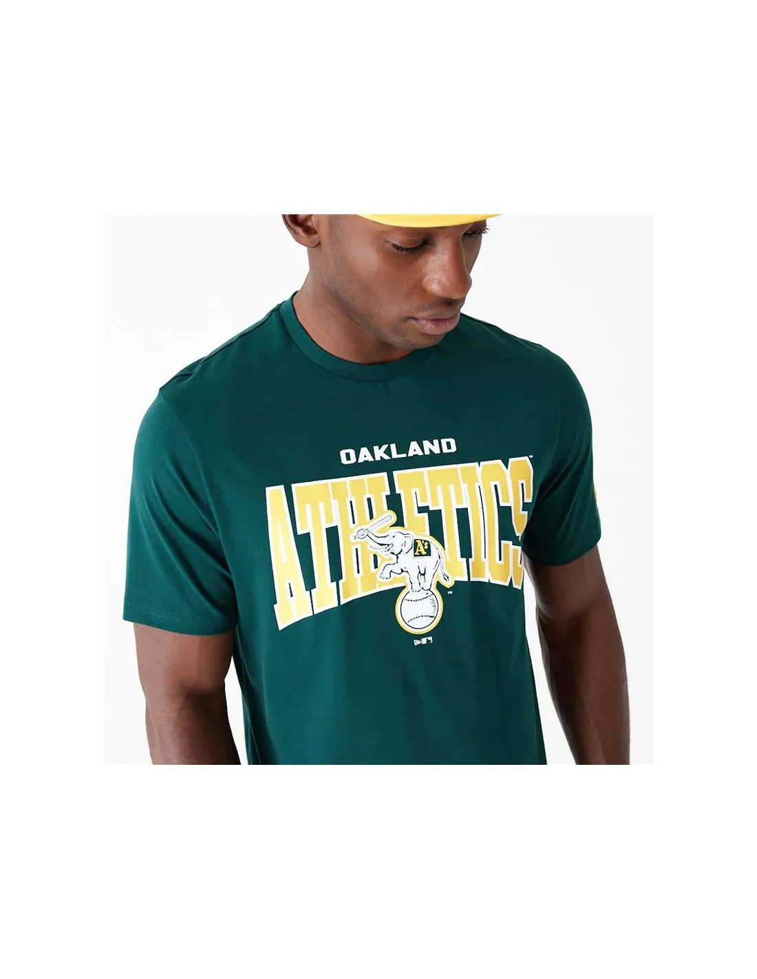 Camiseta New Era Oakland Athletics MLB Arch Wordmark Graphic Verde Hombre