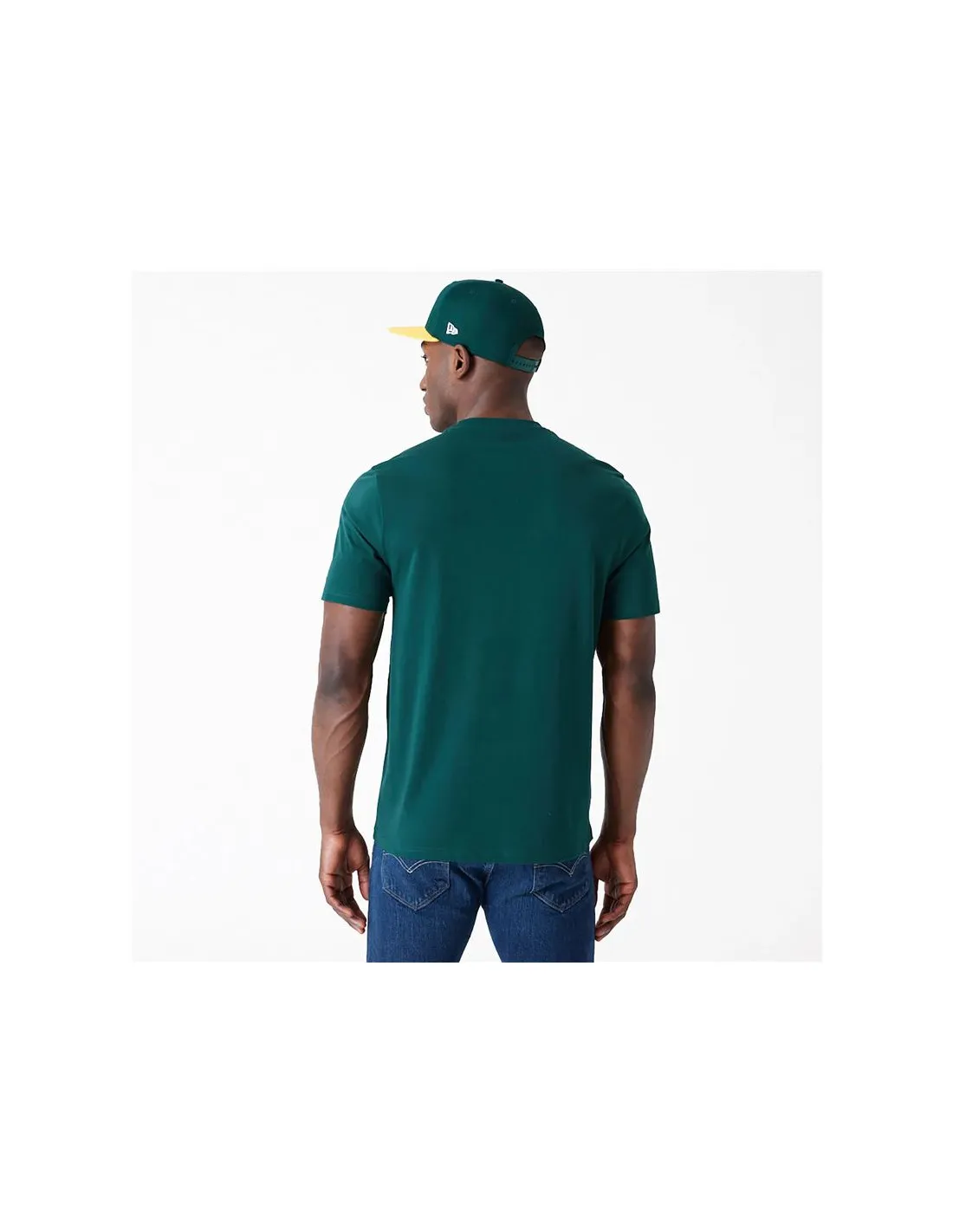 Camiseta New Era Oakland Athletics MLB Arch Wordmark Graphic Verde Hombre