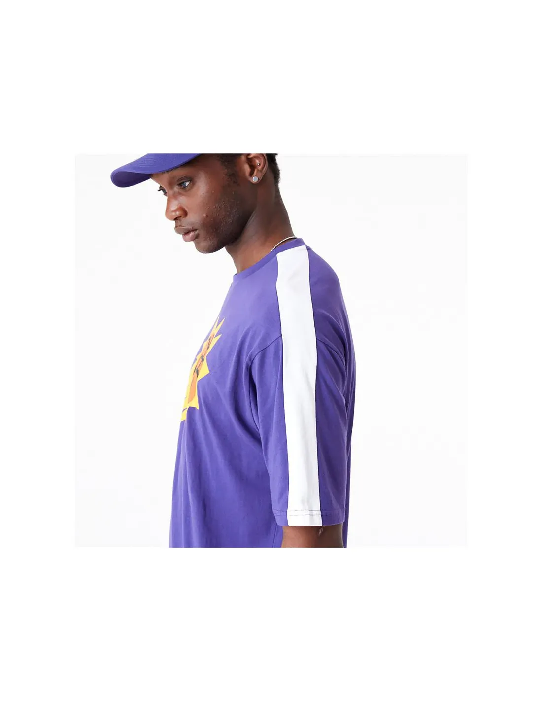 Camiseta New Era Oversized Boston Celtics NBA Colour Block Morado