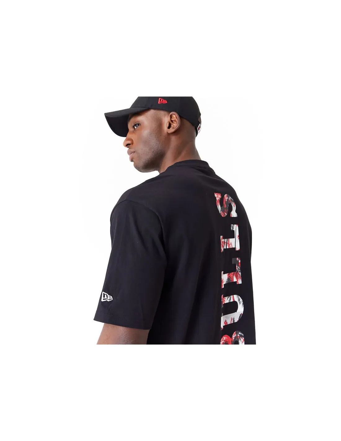 Camiseta New Era Oversized Chicago Bulls NBA Large Infill Negro