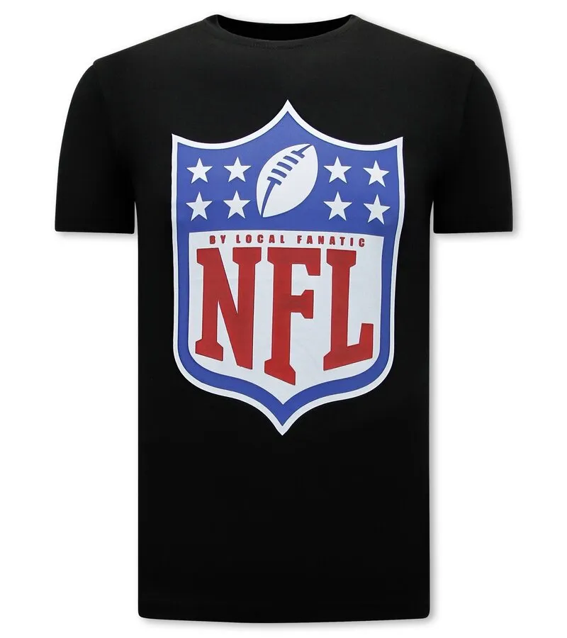 Camiseta NFL Shield Team Print Hombre - Negra