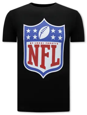 Camiseta NFL Shield Team Print Hombre - Negra