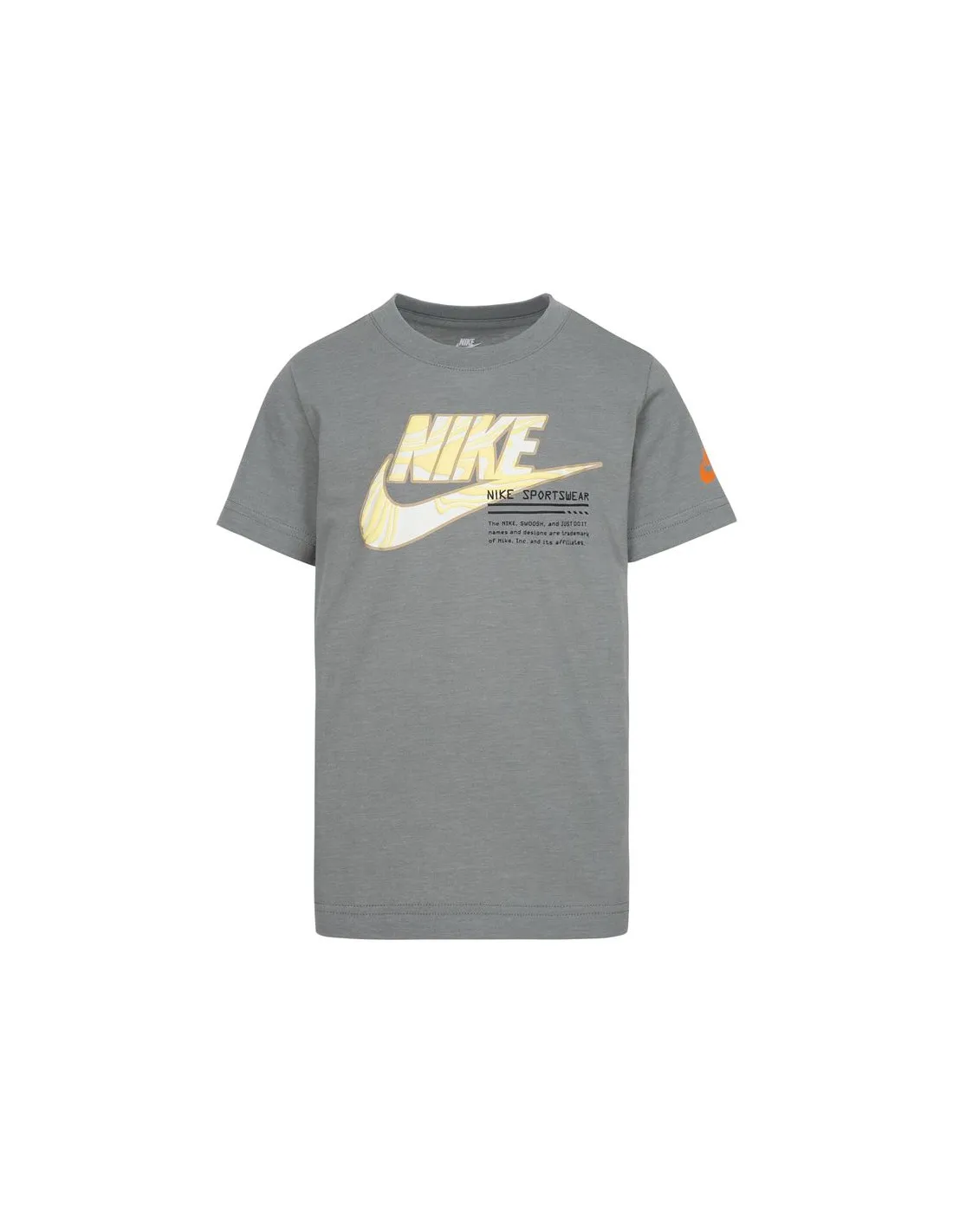 Camiseta Nike Futura Micro Text Niño Gris