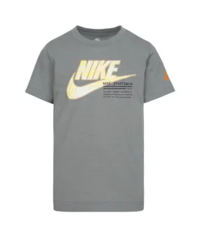 Camiseta Nike Futura Micro Text Niño Gris