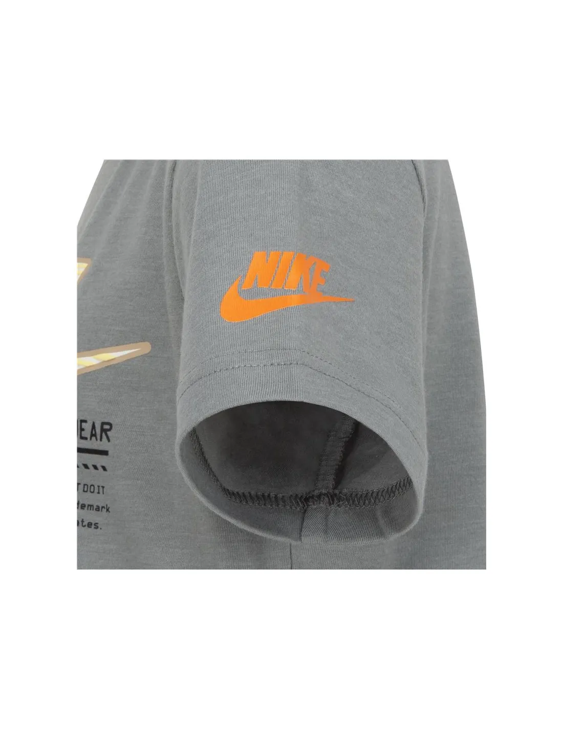 Camiseta Nike Futura Micro Text Niño Gris