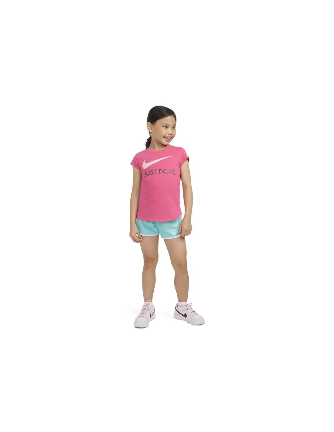 Camiseta Nike Swoosh Just Do It Niña Rosa