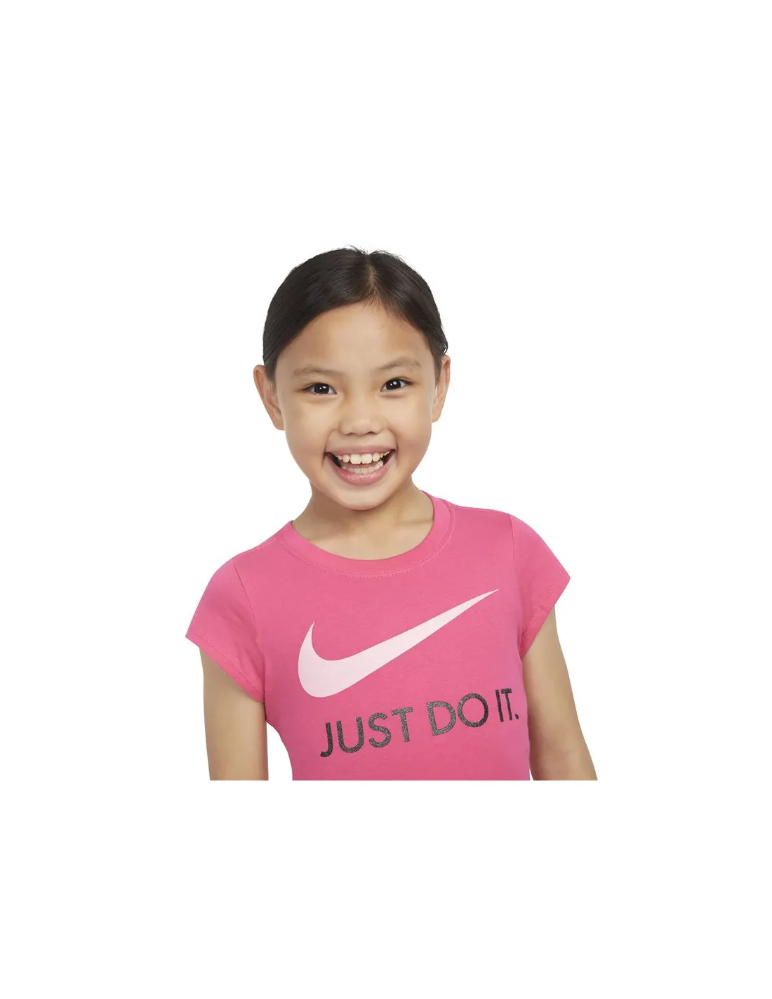 Camiseta Nike Swoosh Just Do It Niña Rosa