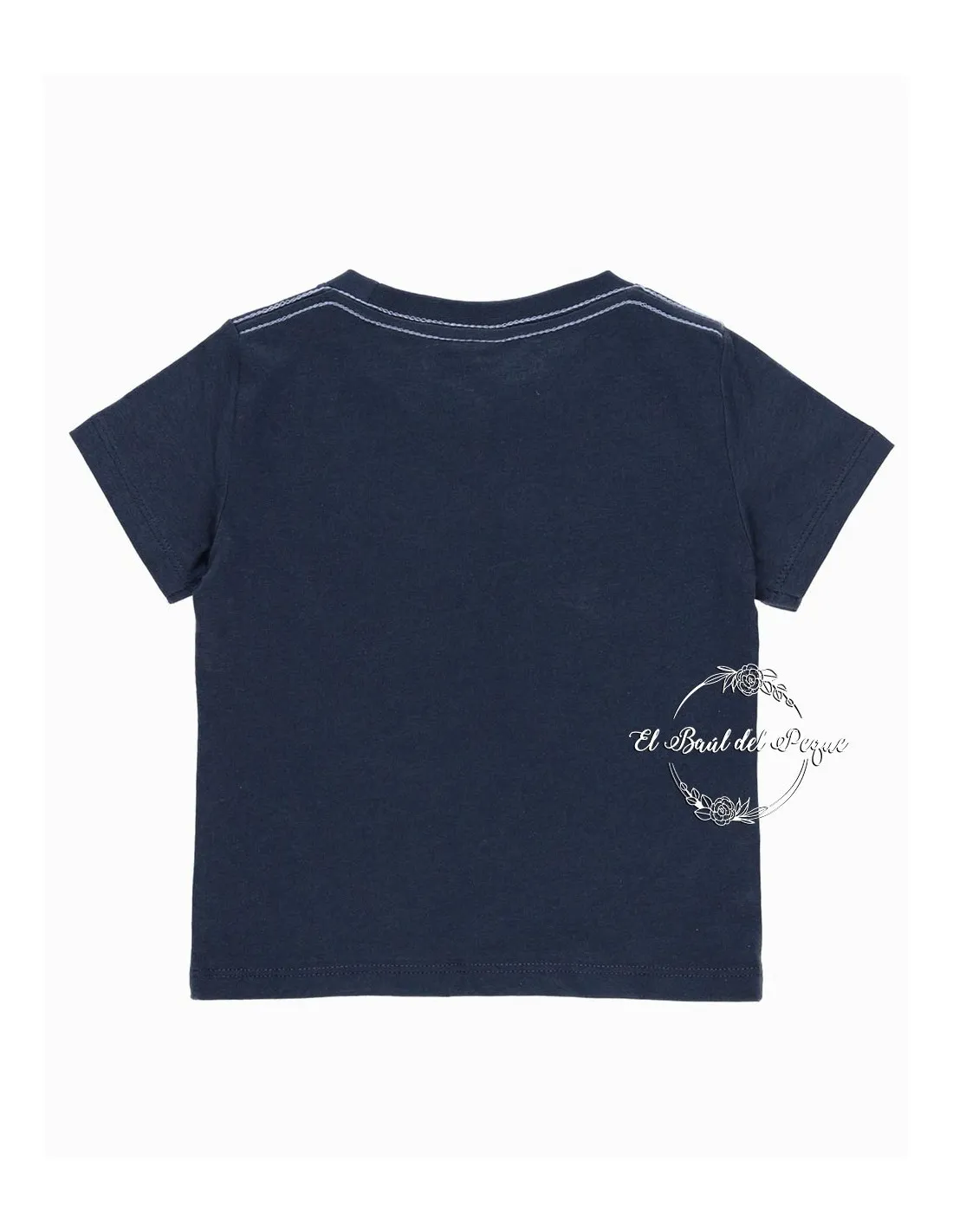 Camiseta Niño Azul Palmeras de Boboli Moda Infantil