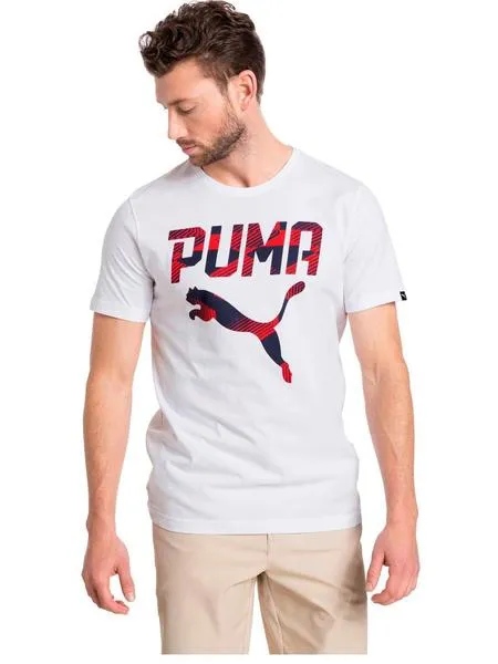 camiseta puma brand blanco hombre