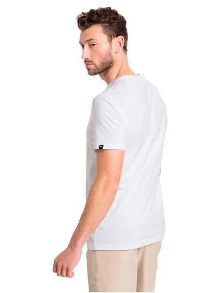 camiseta puma brand blanco hombre